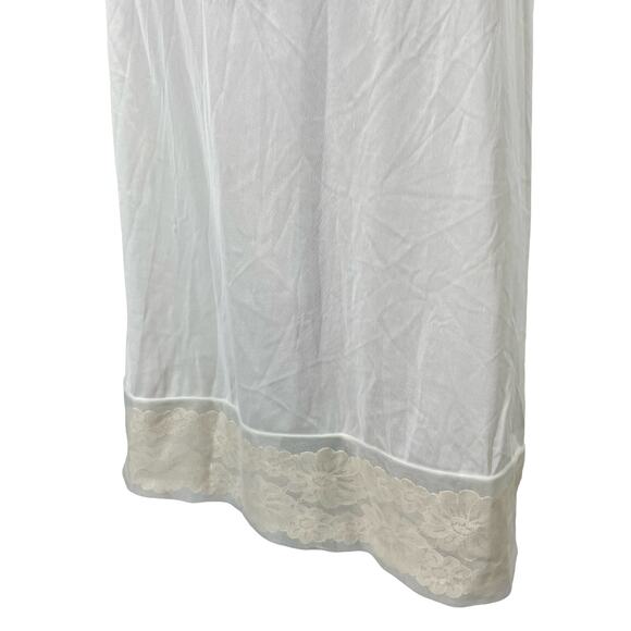 Vintage 70s Vanity Fair Beige Nylon Slip Dress 36L - Picture 3 of 11
